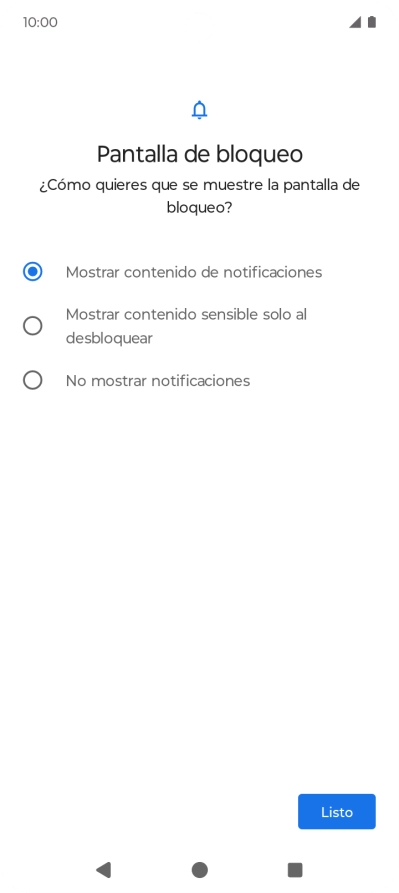 Pulsa el ajuste deseado.