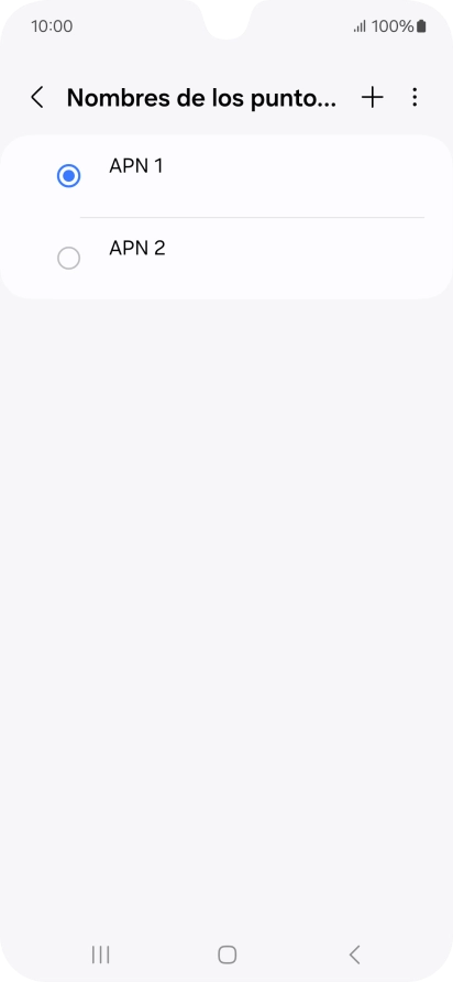 Pulsa en el campo junto a la conexión de datos para activarla.