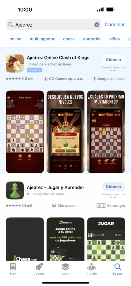 Pulsa la app deseada.