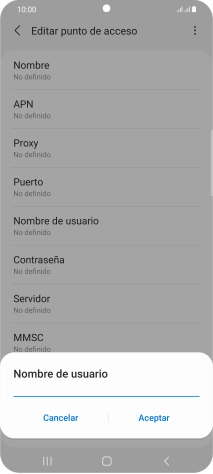 Introduce wap@wap y pulsa Aceptar.