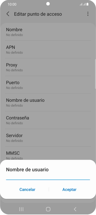 Introduce wap@wap y pulsa Aceptar.