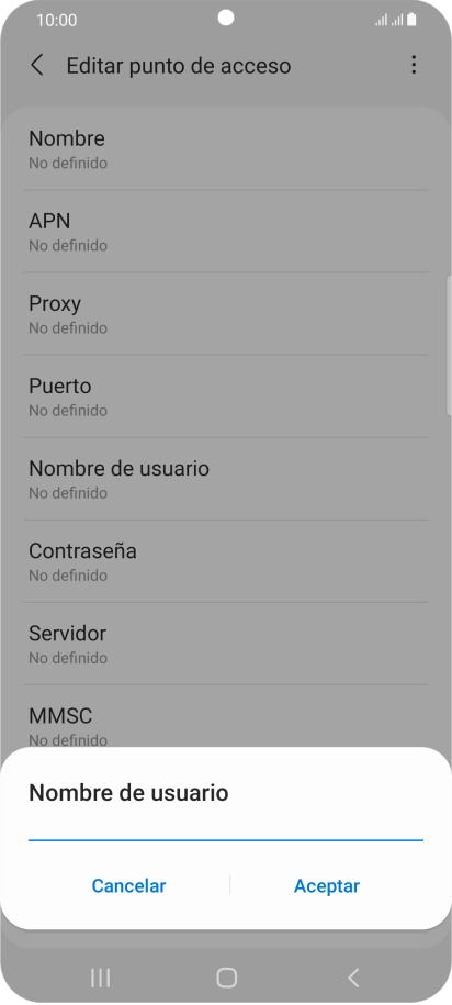 Introduce wap@wap y pulsa Aceptar.