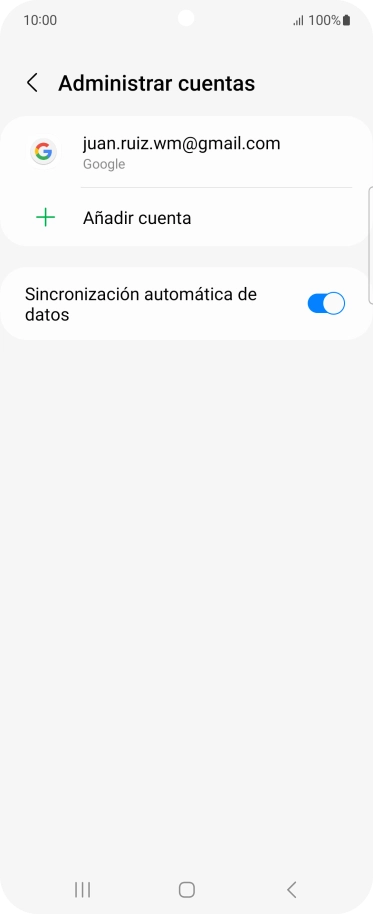 Pulsa Añadir cuenta.