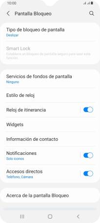 Pulsa Tipo de bloqueo de pantalla.