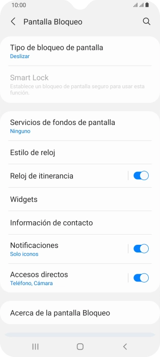 Pulsa Tipo de bloqueo de pantalla.