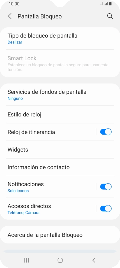Pulsa Tipo de bloqueo de pantalla.