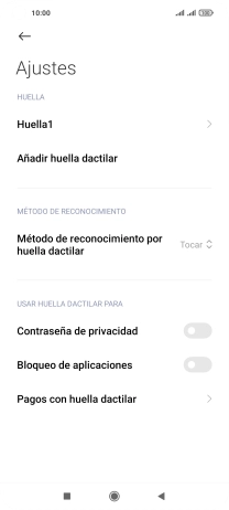 Pulsa  el indicador junto a los ajustes deseados para activarlos o desactivarlos.