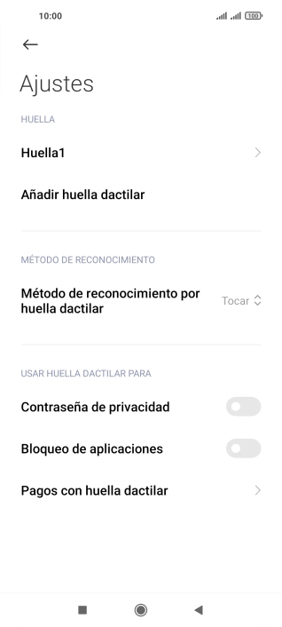 Pulsa  el indicador junto a los ajustes deseados para activarlos o desactivarlos.