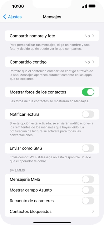 Pulsa el indicador junto a 