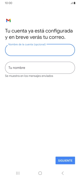 Pulsa Tu nombre e introduce el nombre del remitente.