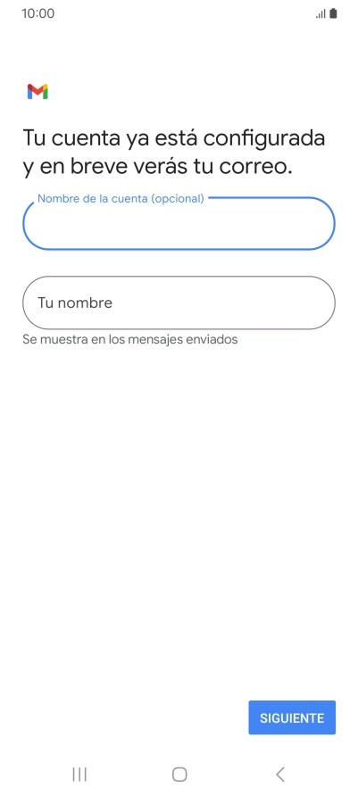 Pulsa Tu nombre e introduce el nombre del remitente.