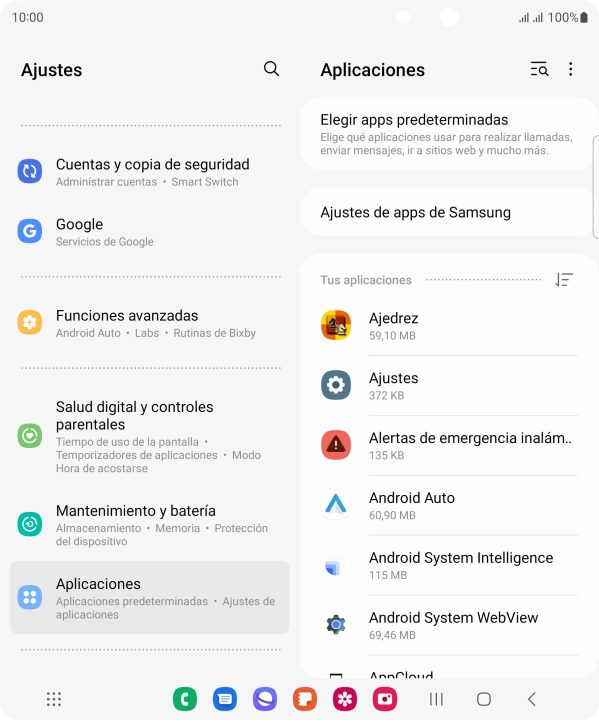 Pulsa la app deseada.