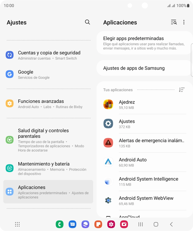 Pulsa la app deseada.