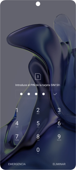 Si lo solicita el teléfono, introduce el código PIN y pulsa el icono de aceptar.