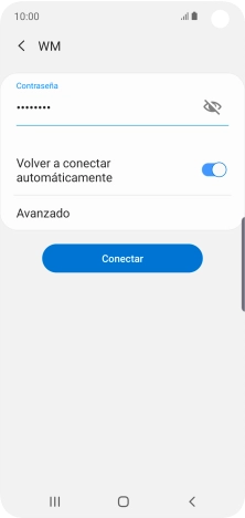 Introduce la contraseña de la red wifi y pulsa Conectar.