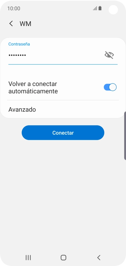 Introduce la contraseña de la red wifi y pulsa Conectar.