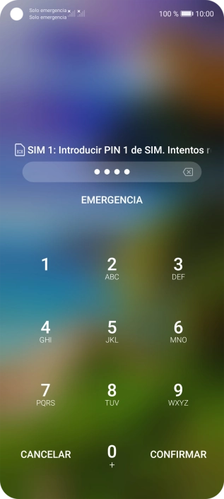 Si lo solicita el teléfono, introduce el código PIN y pulsa CONFIRMAR.