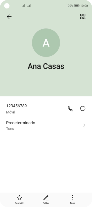 Pulsa el número de teléfono.