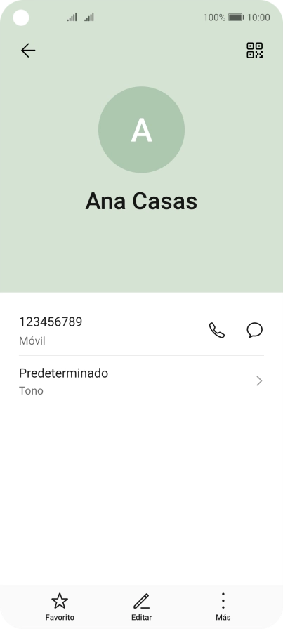 Pulsa el número de teléfono.
