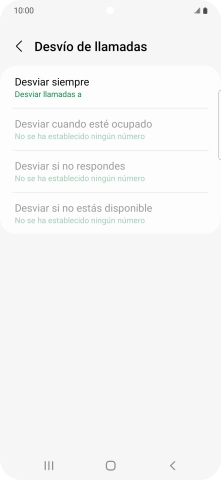 Pulsa el tipo de desvío deseado.