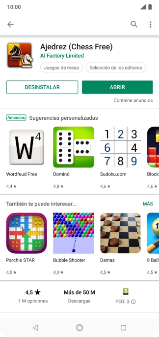 Pulsa la tecla de inicio para terminar y regresar a la pantalla de inicio.