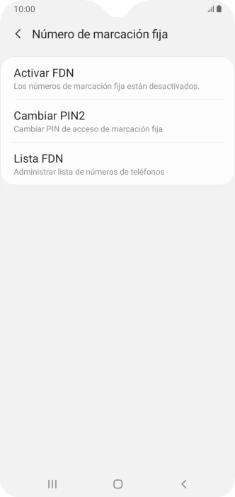 Pulsa Activar FDN.
