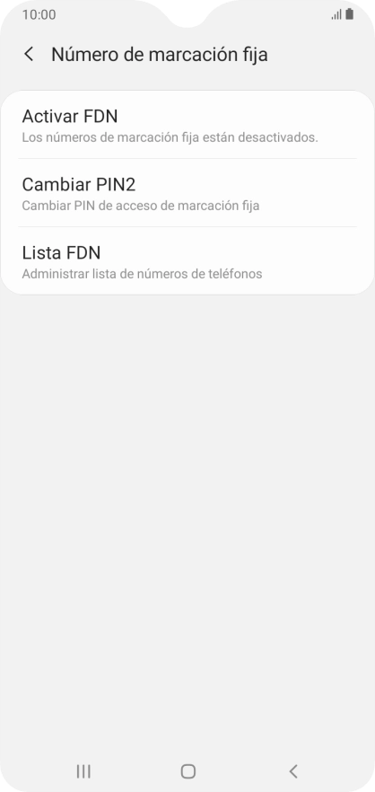 Pulsa Activar FDN.