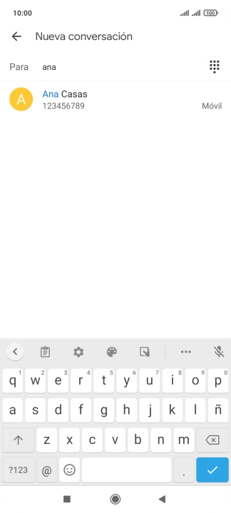 Pulsa el contacto deseado.