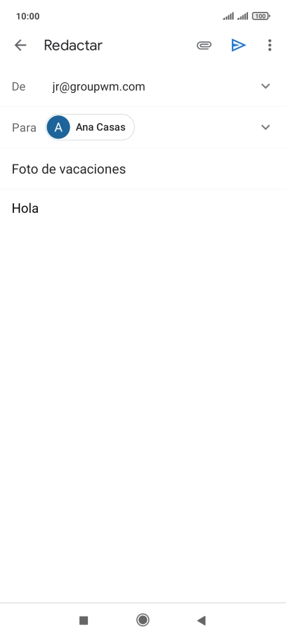 Pulsa el icono de anexos.