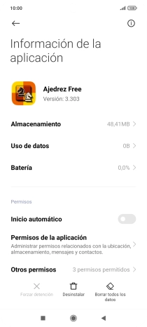 Pulsa la tecla de inicio para terminar y regresar a la pantalla de inicio.