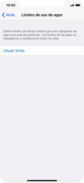 Pulsa Añadir límite.