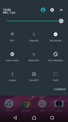 Pulsa el icono de ajustes de sonido para desactivar el modo silencioso.