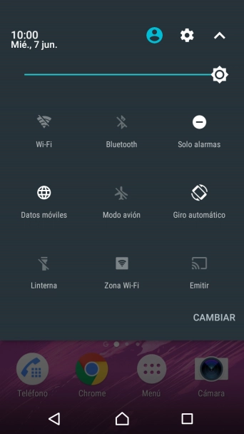 Pulsa el icono de ajustes de sonido para desactivar el modo silencioso.
