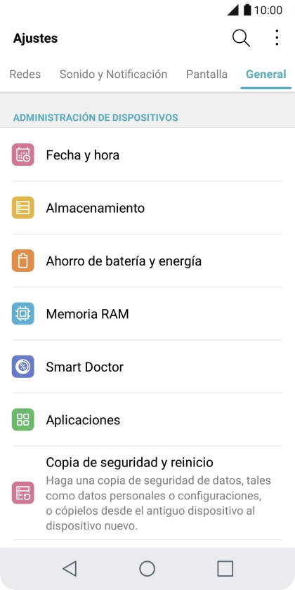 Pulsa Fecha y hora.