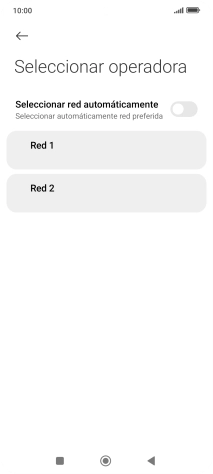 Pulsa la red deseada.