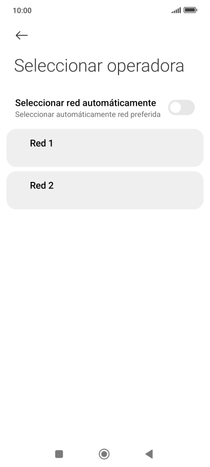 Pulsa la red deseada.
