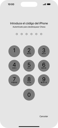 Utiliza el código de seguridad que has creado. La app ya no está bloqueada.
