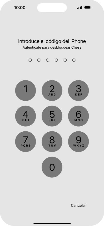 Utiliza el código de seguridad que has creado. La app ya no está bloqueada.