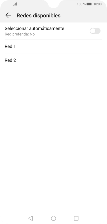 Pulsa la red deseada.