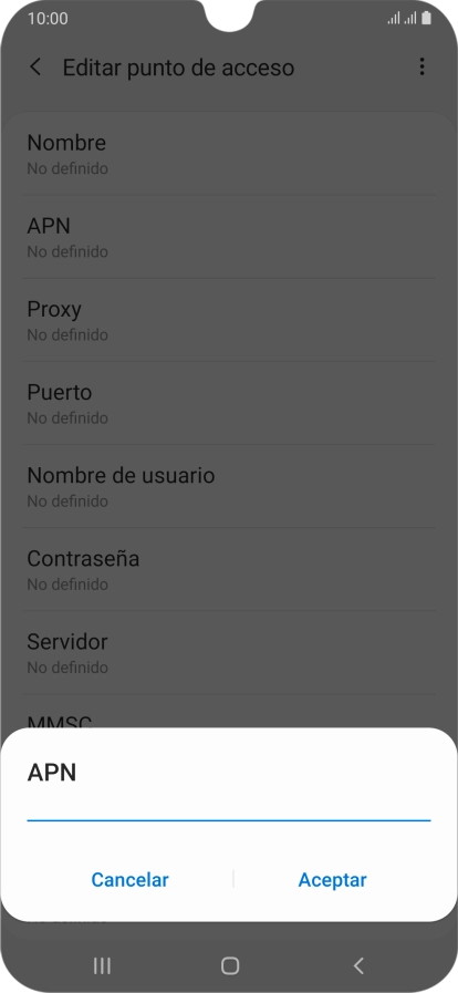 Introduce airtelwap.es y pulsa Aceptar.