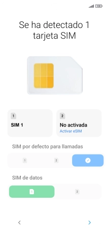 Pulsa la flecha hacia la derecha.