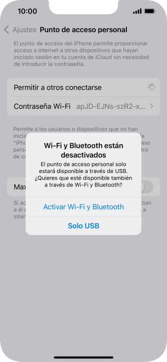 Si el wifi está desactivado, pulsa Activar Wi-Fi y Bluetooth.