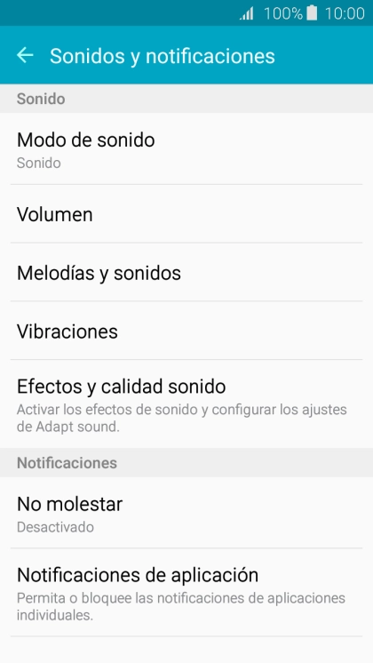 Pulsa Notificaciones de aplicación.