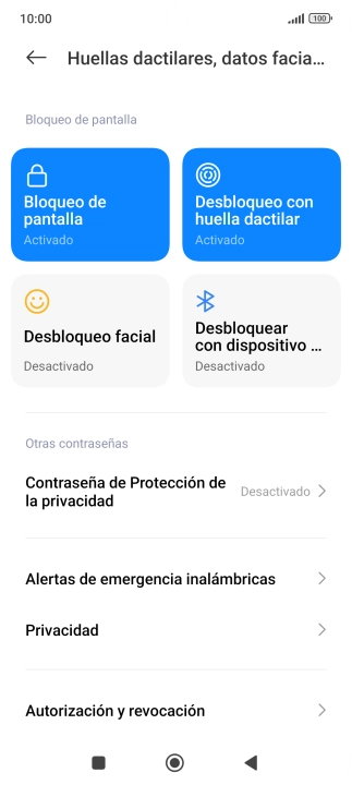 Pulsa Bloqueo de pantalla.