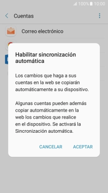 Pulsa ACEPTAR para activar la función.