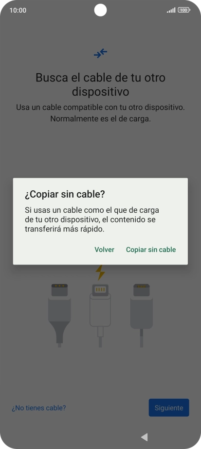 Pulsa Copiar sin cable.
