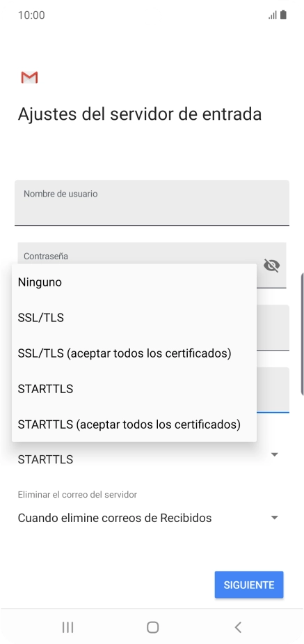 Pulsa Ninguno para desactivar la función.