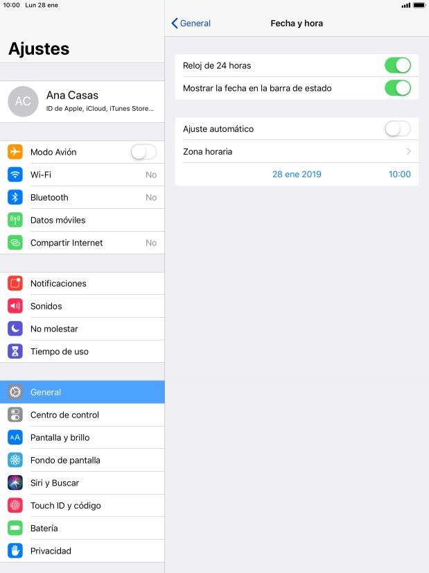 Pulsa el indicador junto a 