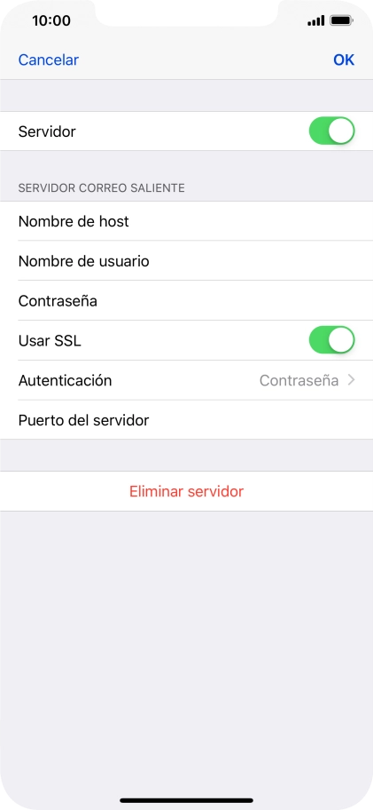 Pulsa el indicador junto a 