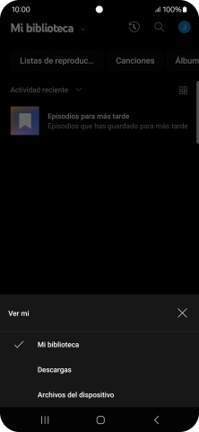 Pulsa una categoría y desplázate al archivo de música deseado.